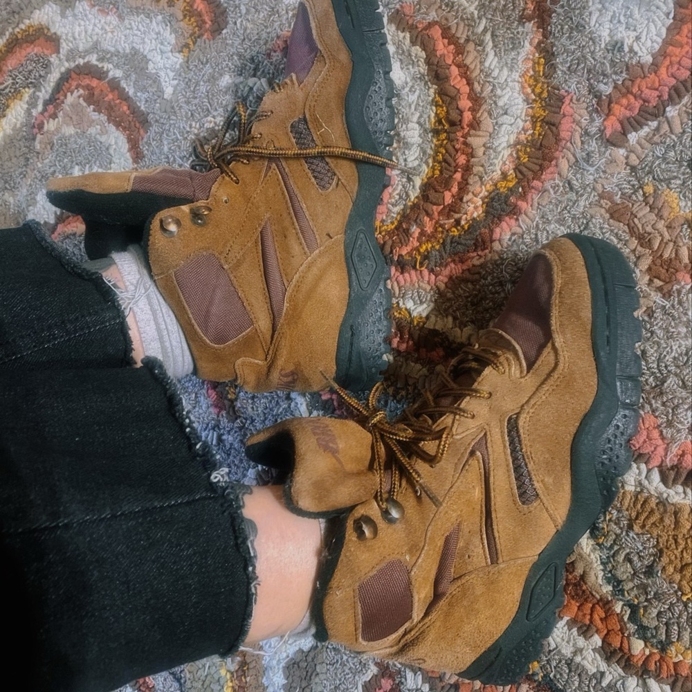 Vintage Brooks Leather Women's Hiking Trail Boots Size 7.5